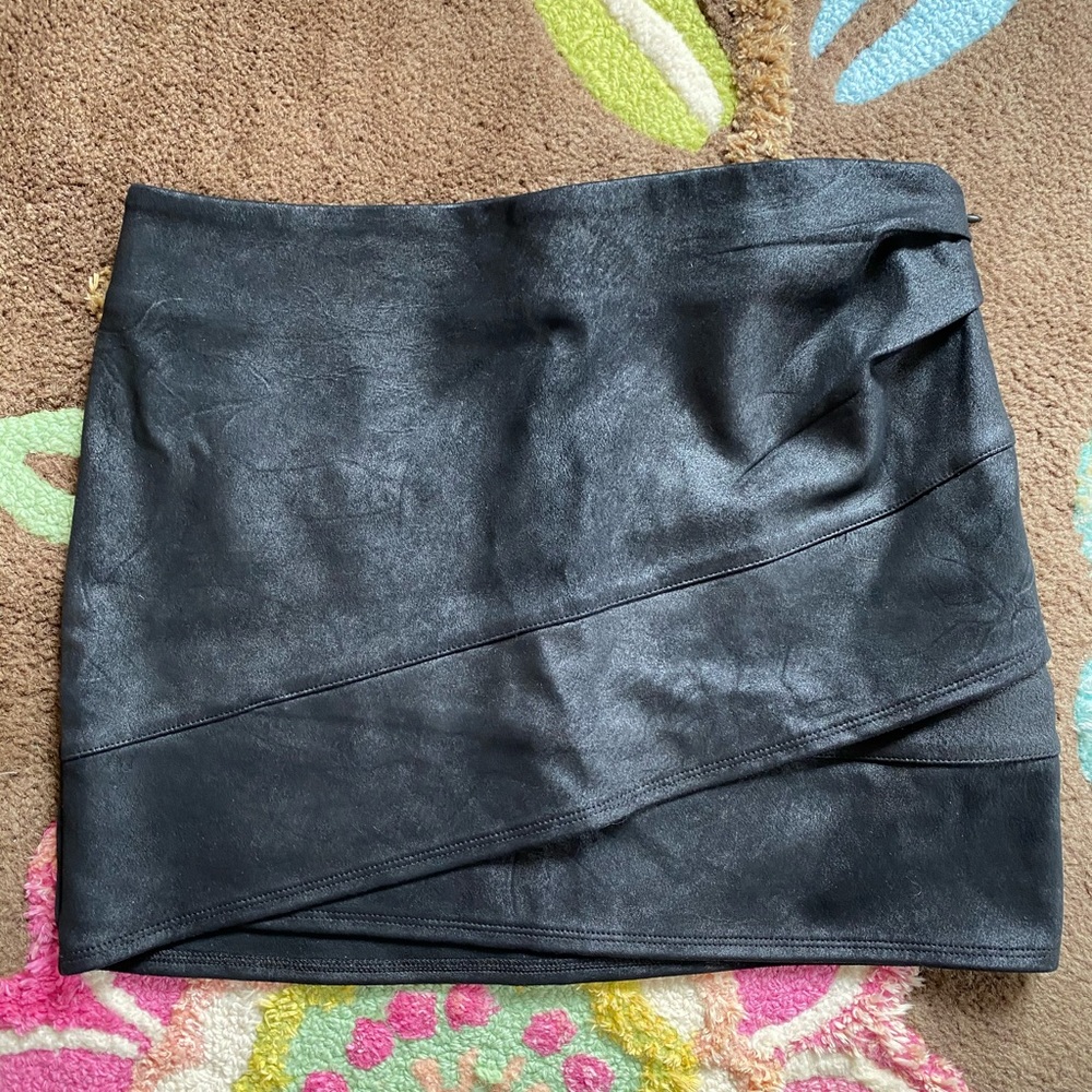 Black mini skirt